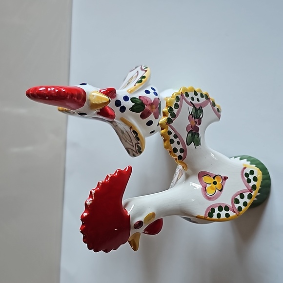 Hand Painted Lucky Roosters set of 2 - Picture 4 of 4